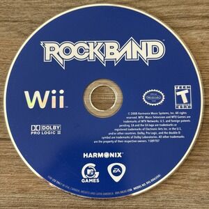 Rock Band Nintendo Wii Video‎ Game Disc Only